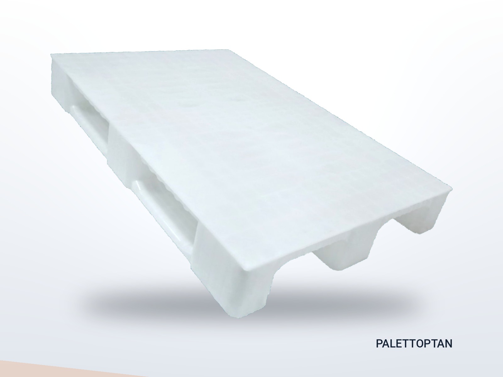Beyaz Kapalı HDPE Palet 100 × 120 × 15 cm plastik palet