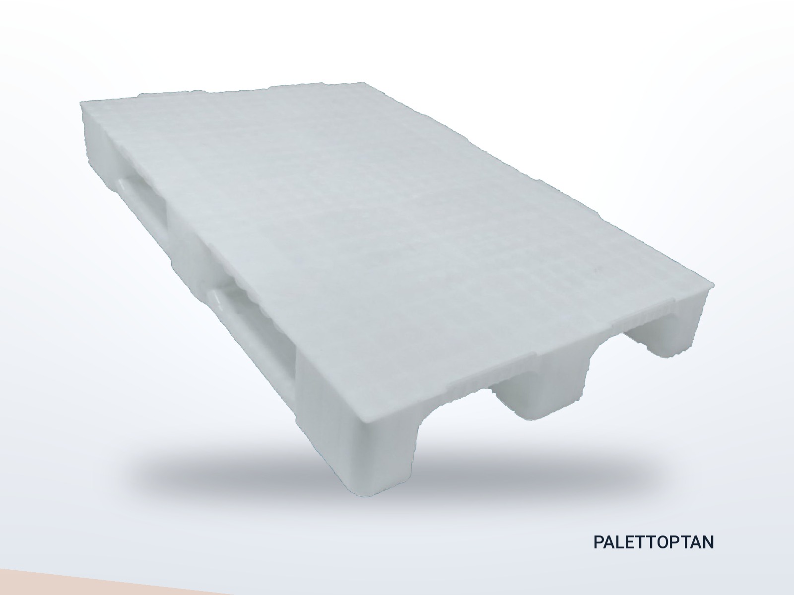 Beyaz Kapalı HDPE Palet 100 × 120 × 15 cm plastik palet
