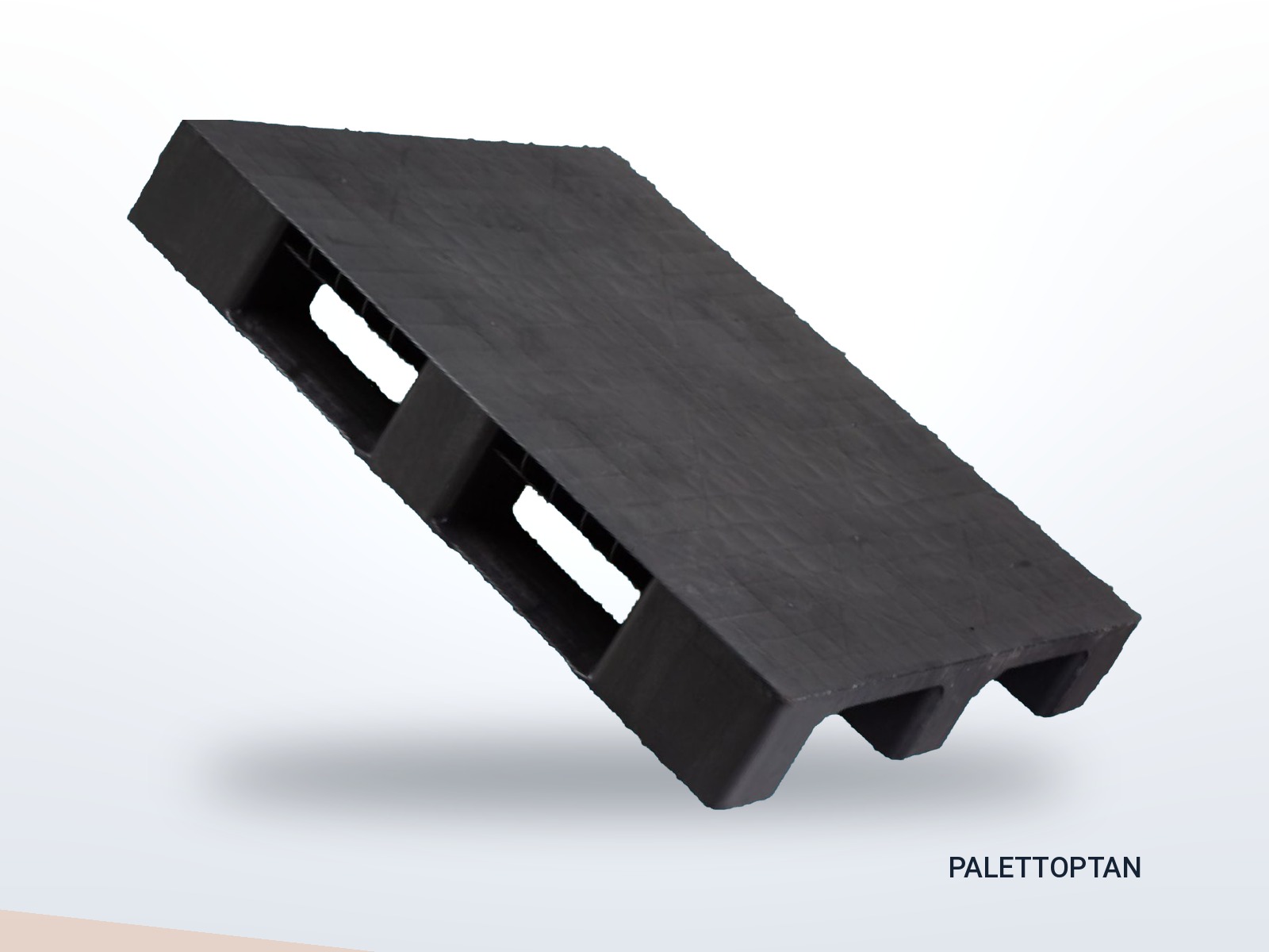 Siyah Kapalı HDPE Palet 100 × 120 × 15 cm plastik palet