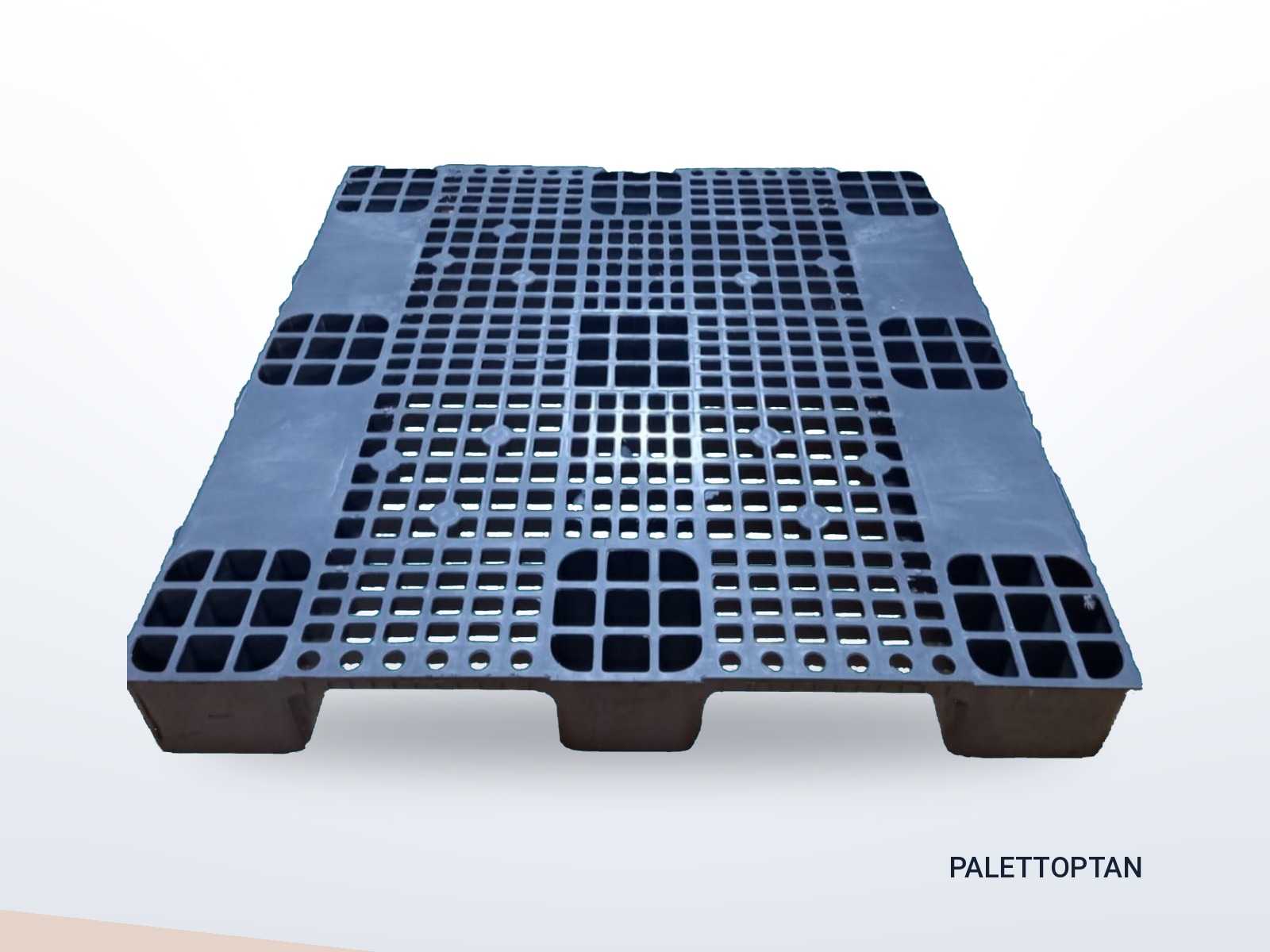 Delikli HDPE Palet 110 × 110 × 15 cm plastik palet