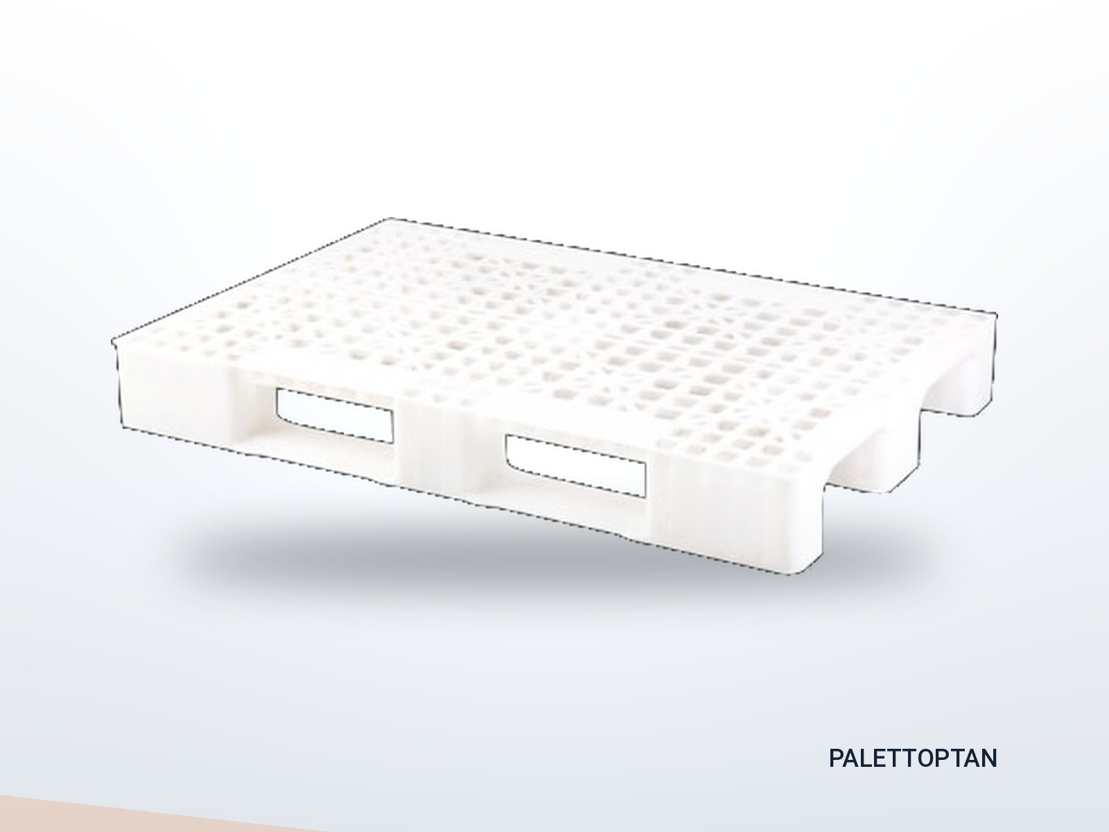 Delikli HDPE Palet 80 × 120 × 15 cm plastik palet